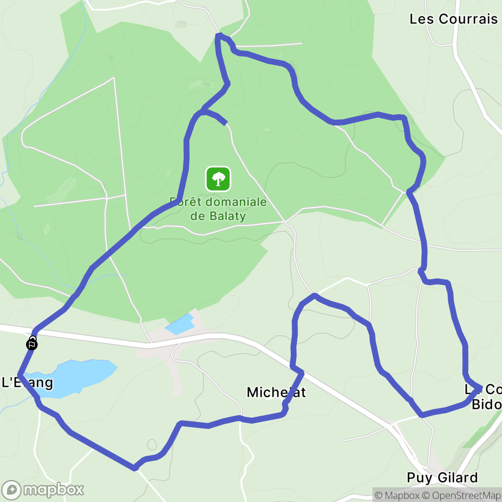 Ars-les-Favets : carte du parcours de randonnée - France