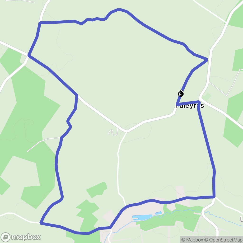 Faleyras : carte du parcours de randonnée - France