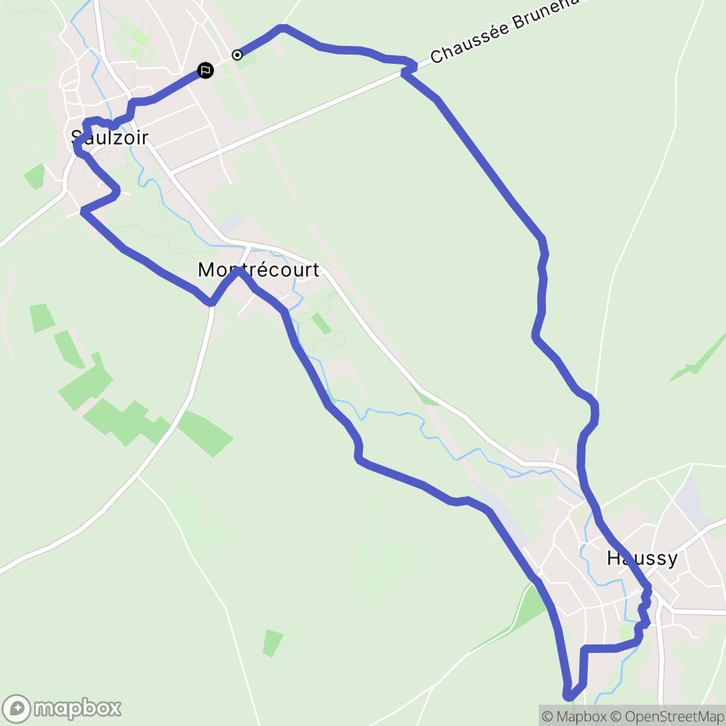 Saulzoir : carte du parcours de randonnée - France