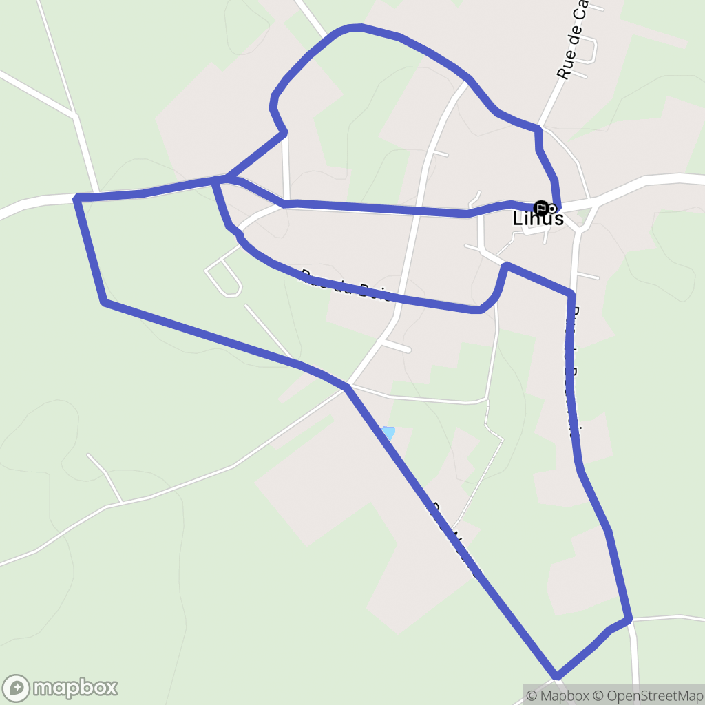 Lihus : carte du parcours de randonnée - France