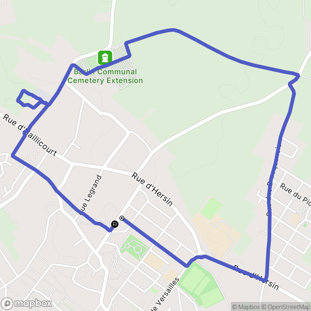 Barlin : carte du parcours de randonnée - France