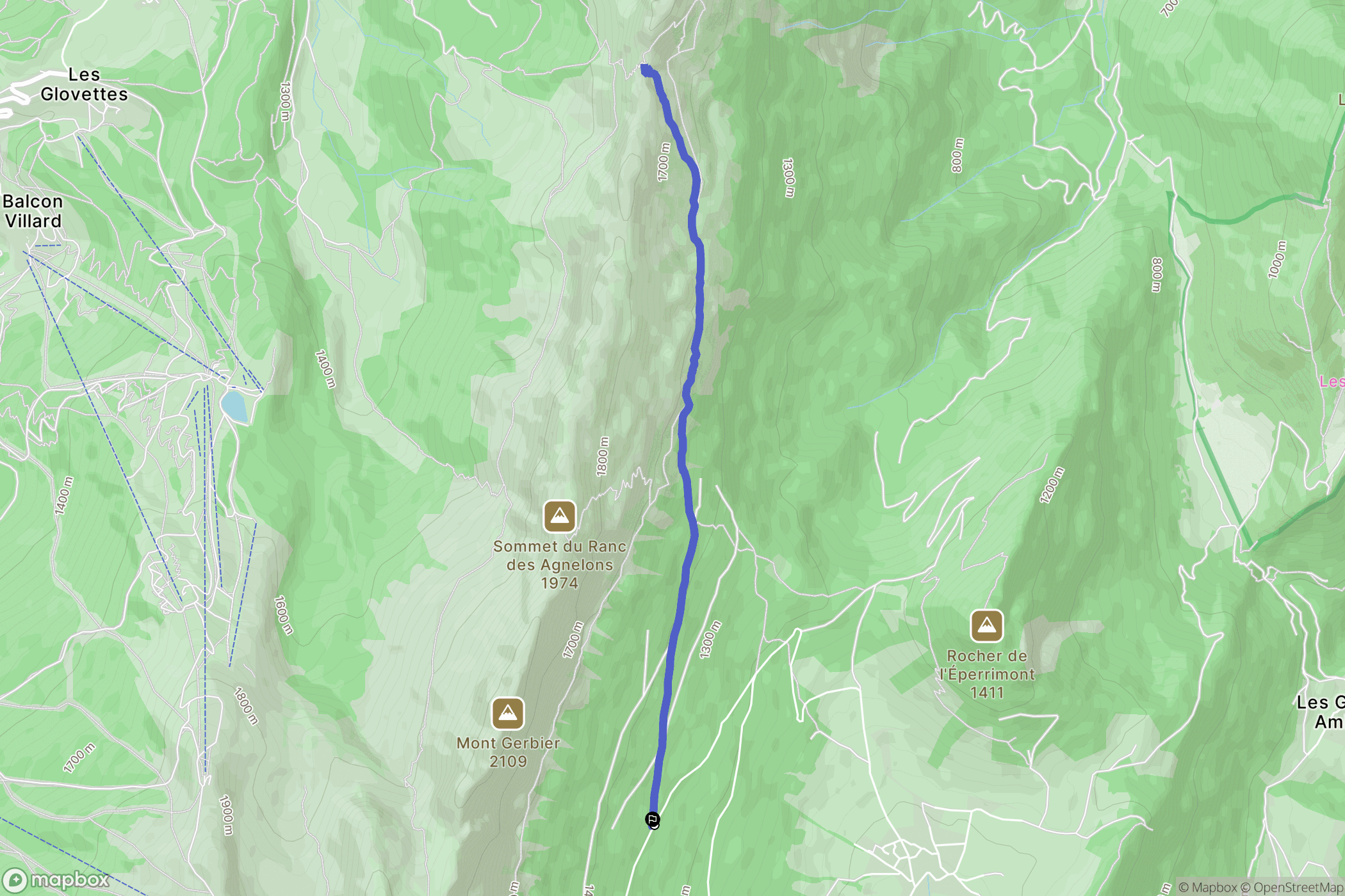 Le Gua : carte du parcours de randonnée - France