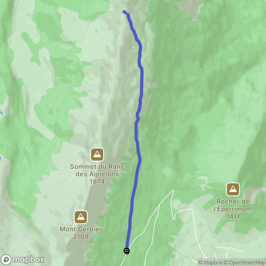 Le Gua : carte du parcours de randonnée - France
