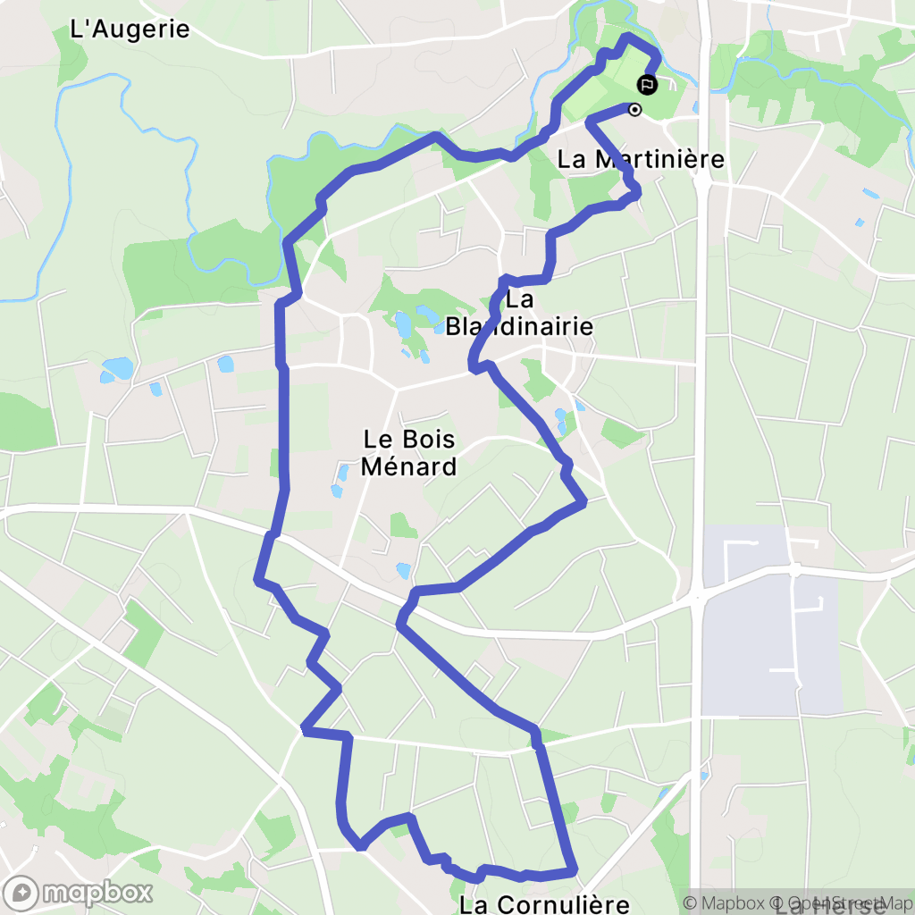 Mouzillon : carte du parcours de randonnée - France