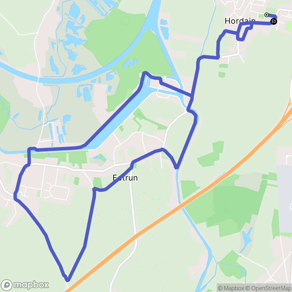 Hordain : carte du parcours de randonnée - France