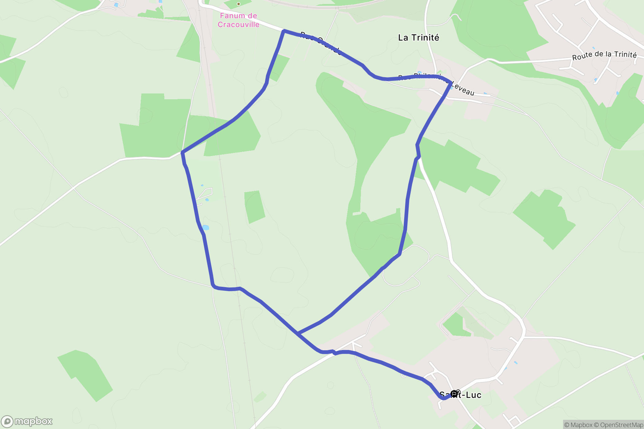 Saint-Luc : carte du parcours de randonnée - France