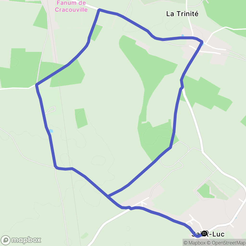 Saint-Luc : carte du parcours de randonnée - France