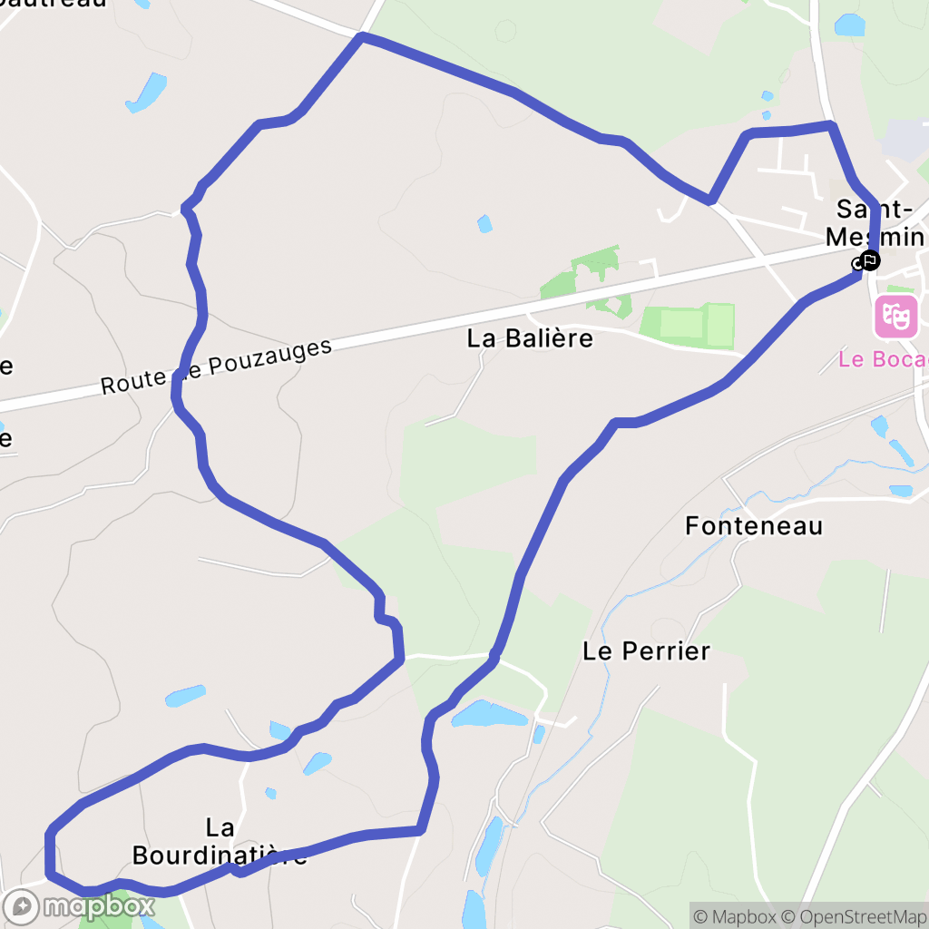 Saint-Mesmin : carte du parcours de randonnée - France