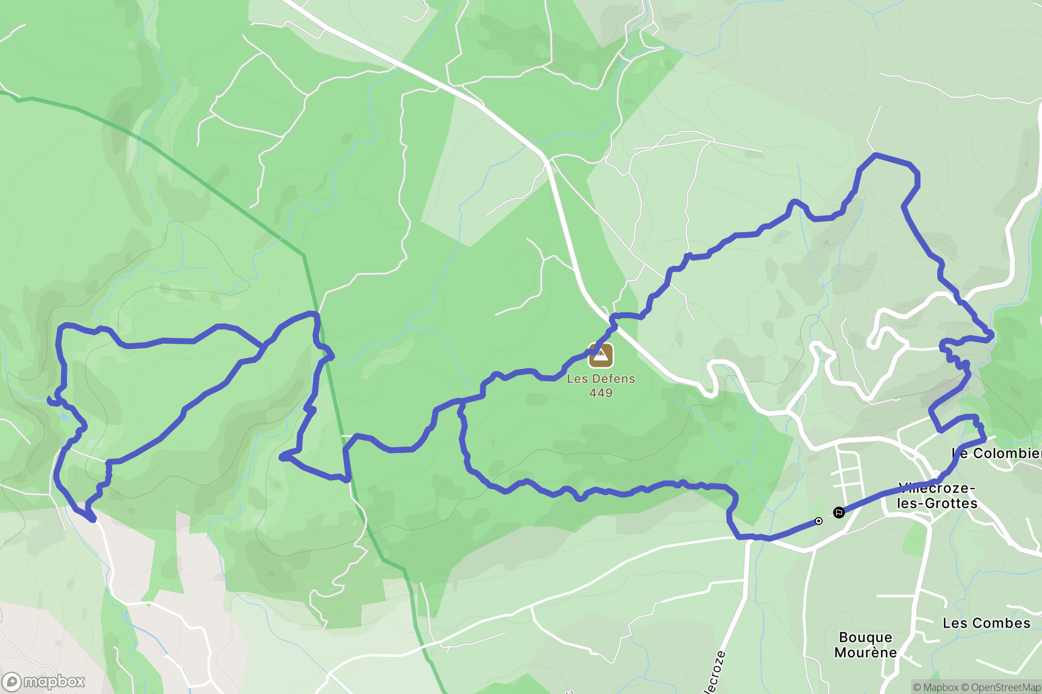 Villecroze : carte du parcours de randonnée - France
