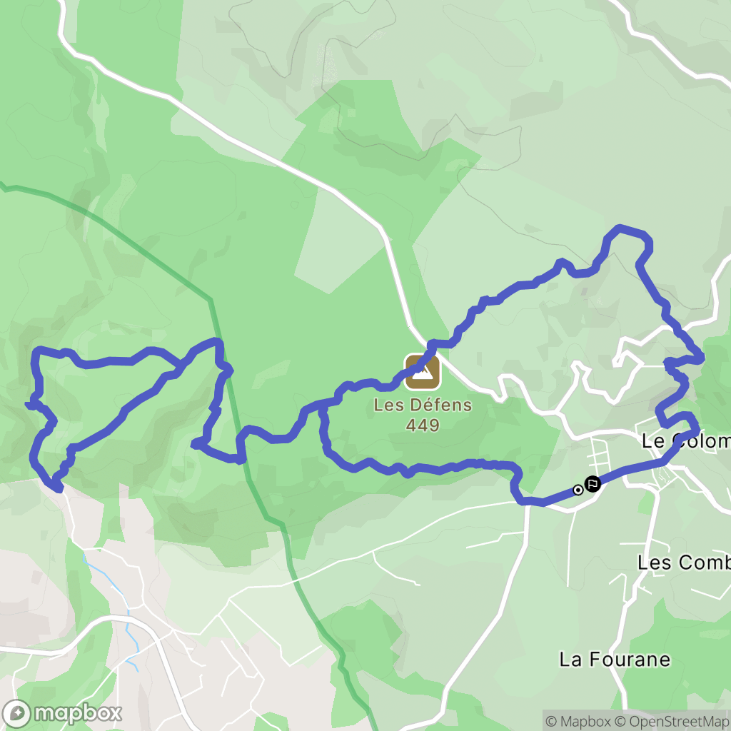 Villecroze : carte du parcours de randonnée - France