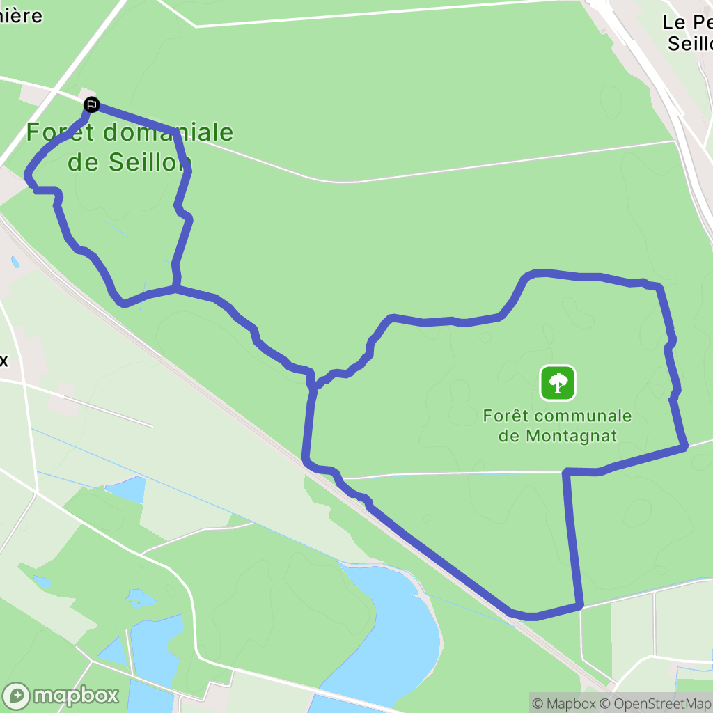 Péronnas : carte du parcours de randonnée - France