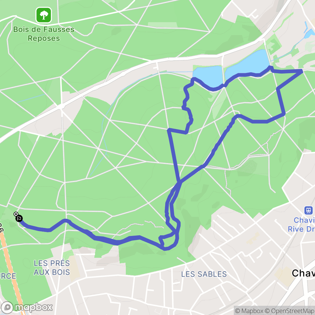 Viroflay : carte du parcours de randonnée - France