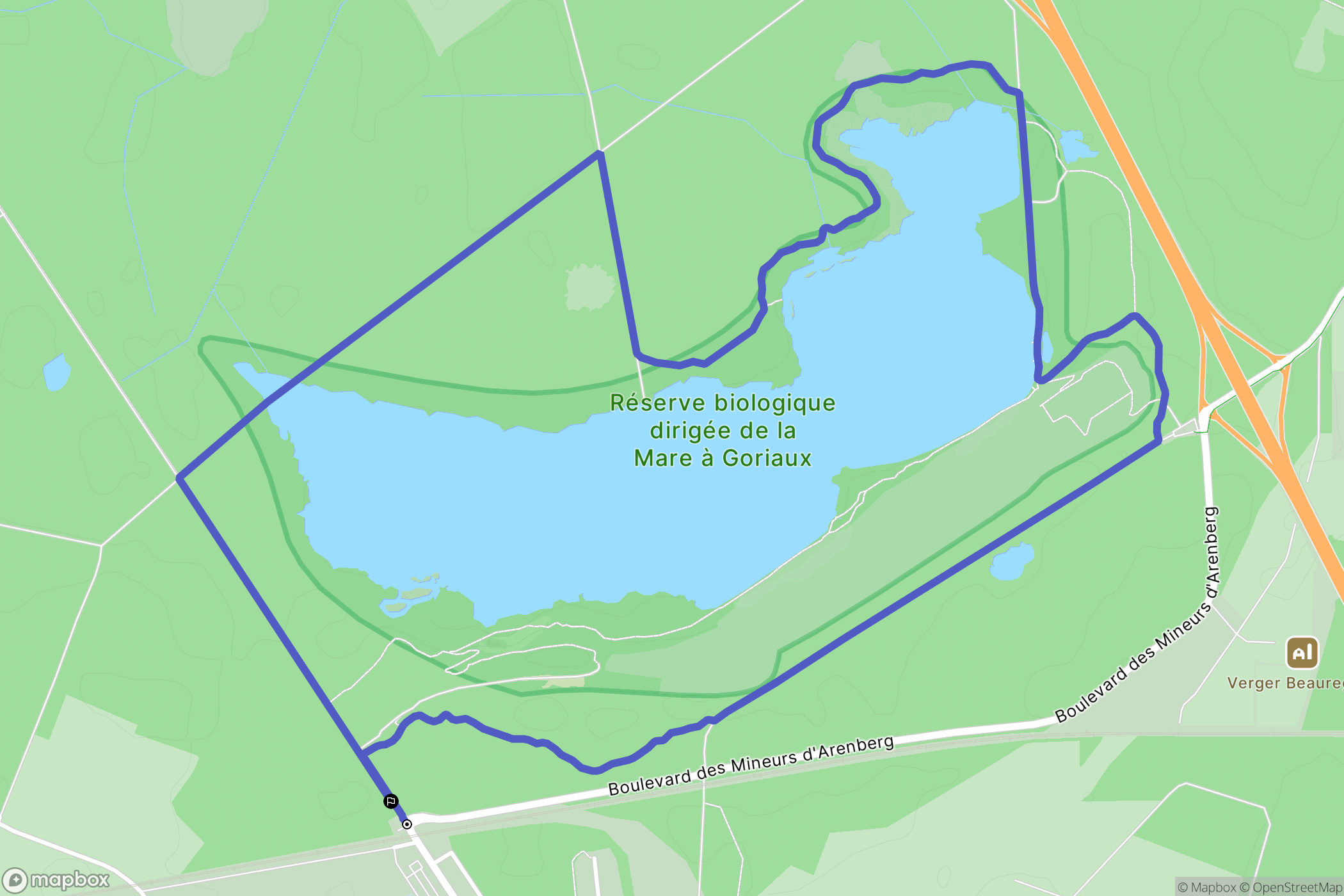 Wallers : carte du parcours de randonnée - France