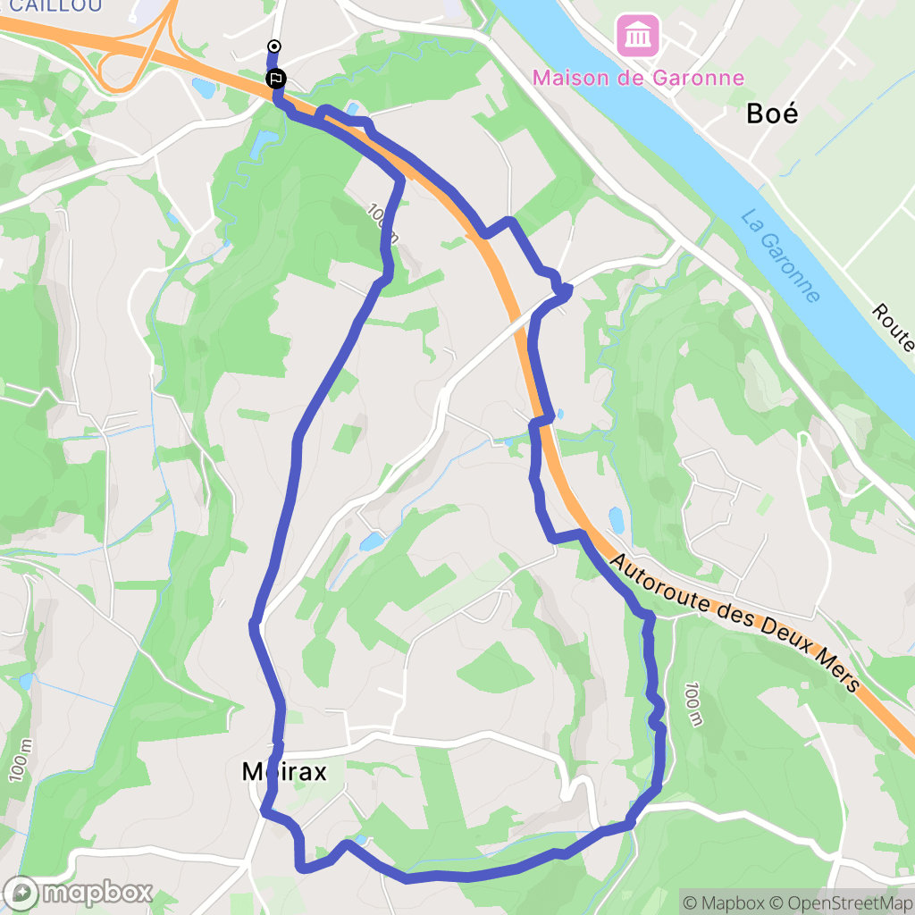 Le Passage : carte du parcours de randonnée - France