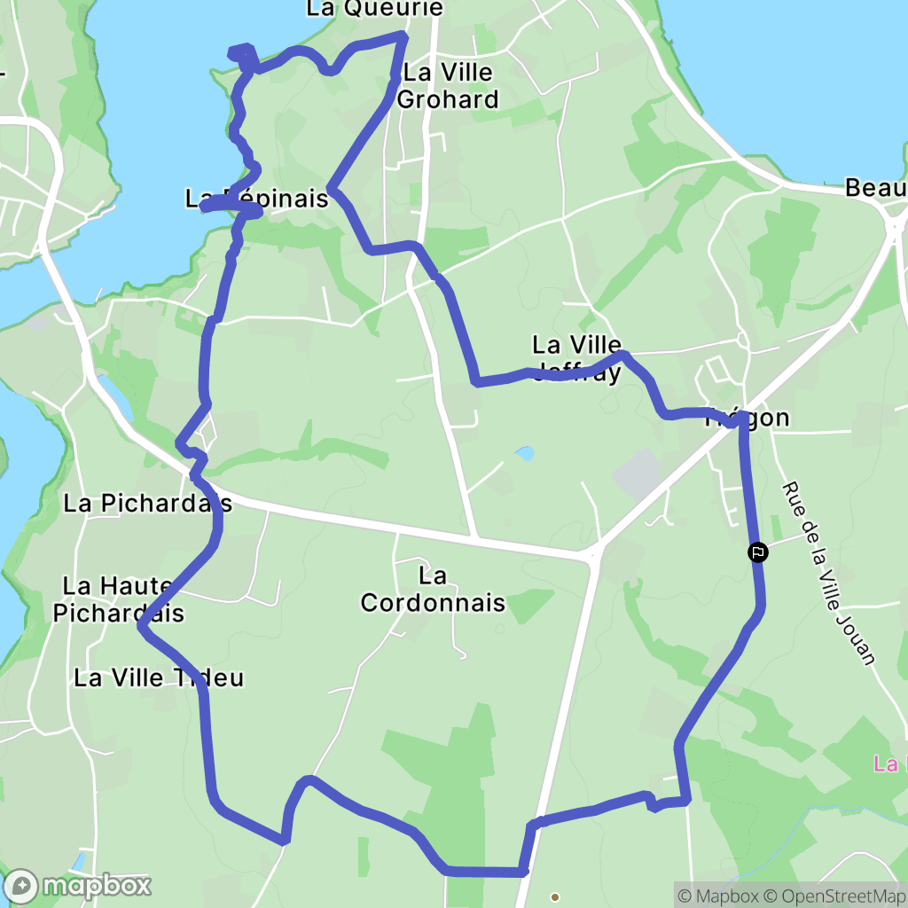 Beaussais-sur-Mer : carte du parcours de randonnée - France