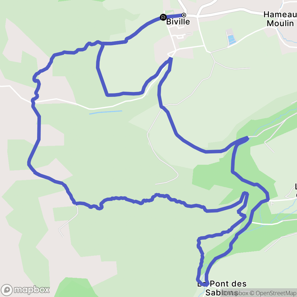 La Hague : carte du parcours de randonnée - France