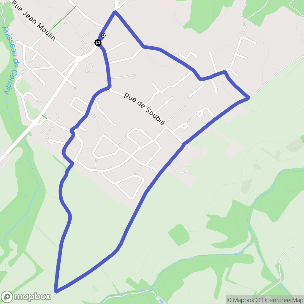 Montberon : carte du parcours de randonnée - France