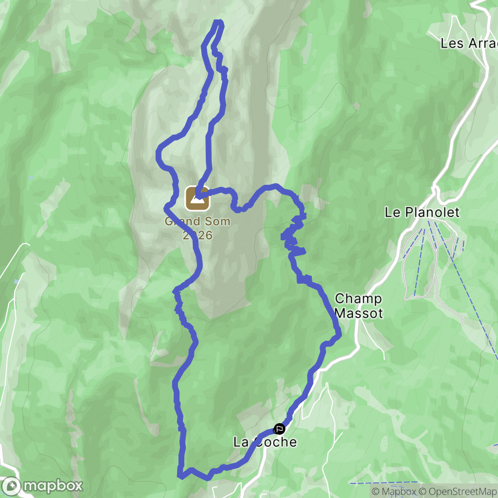 Saint-Pierre-de-Chartreuse : carte du parcours de randonnée - France