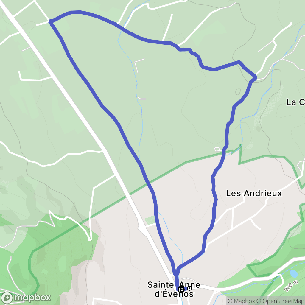 Évenos : carte du parcours de randonnée - France