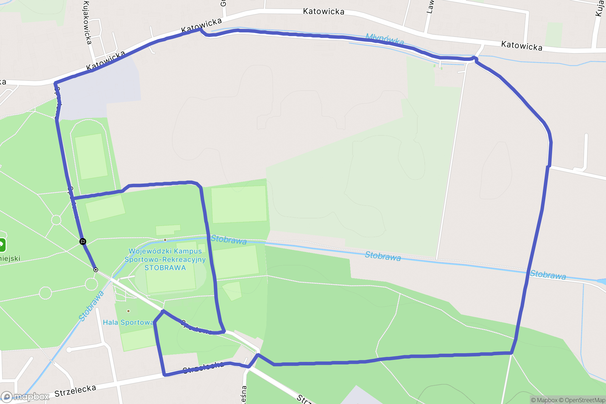 Kluczbork: mapa trasy - Poland