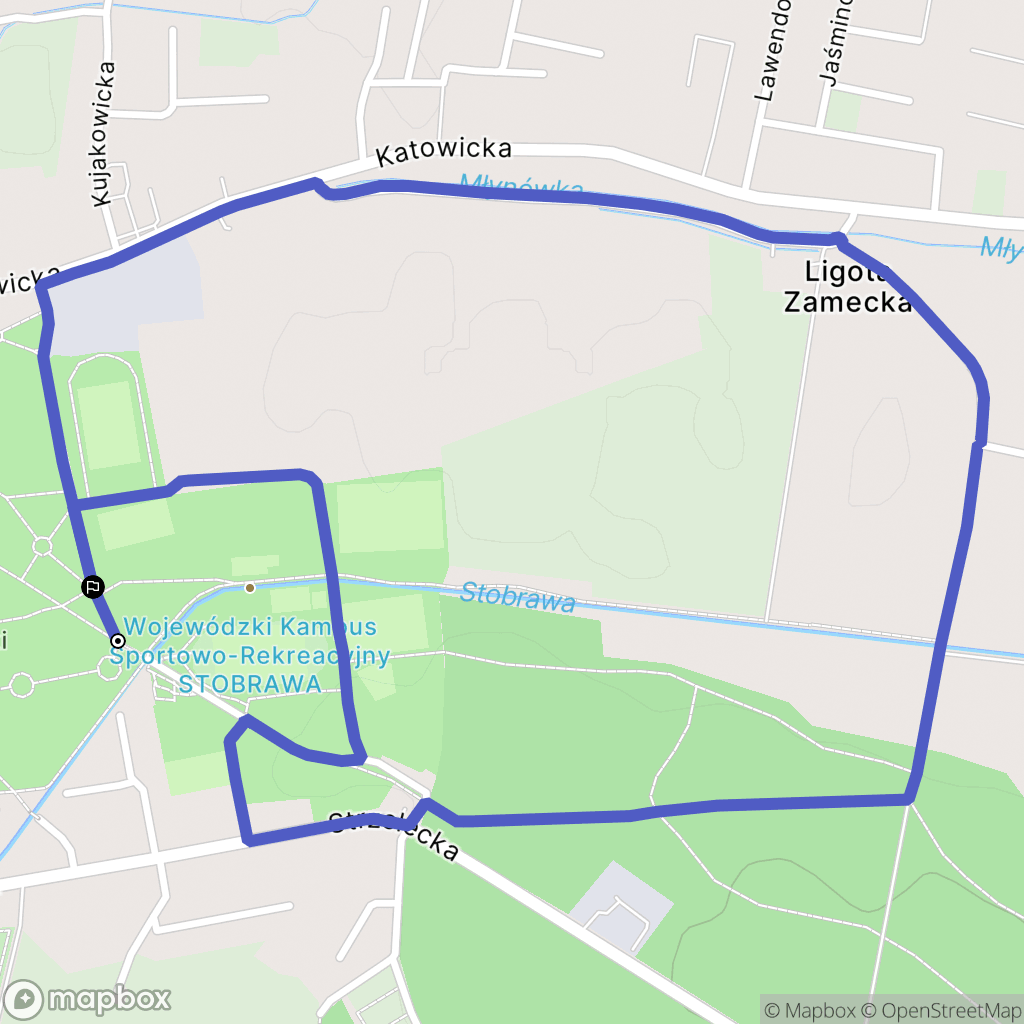 Kluczbork: mapa trasy - Poland