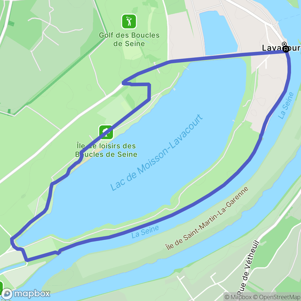 Moisson : carte du parcours de randonnée - France