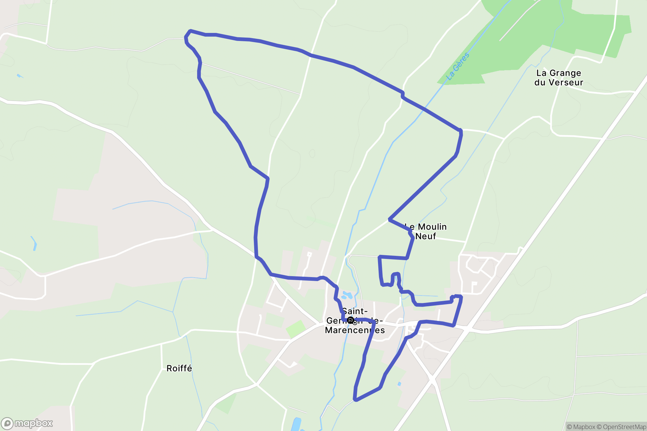 Saint-Pierre-la-Noue : carte du parcours de randonnée - France