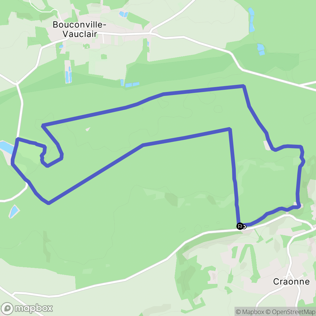 Craonne : carte du parcours de randonnée - France