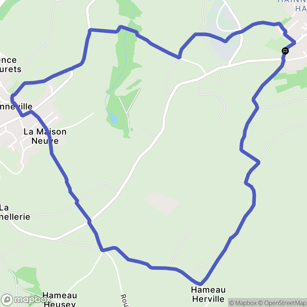 Cherbourg-en-Cotentin : carte du parcours de randonnée - France