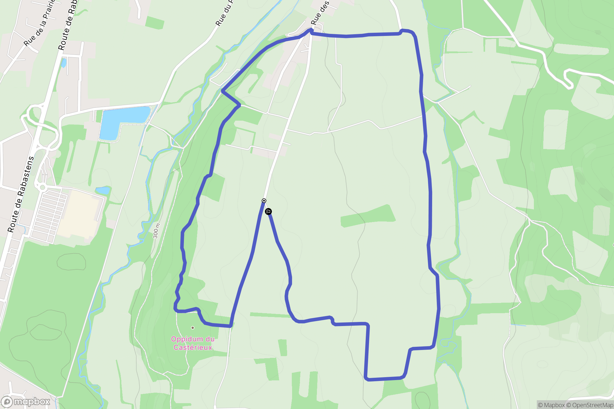 Orleix : carte du parcours de randonnée - France