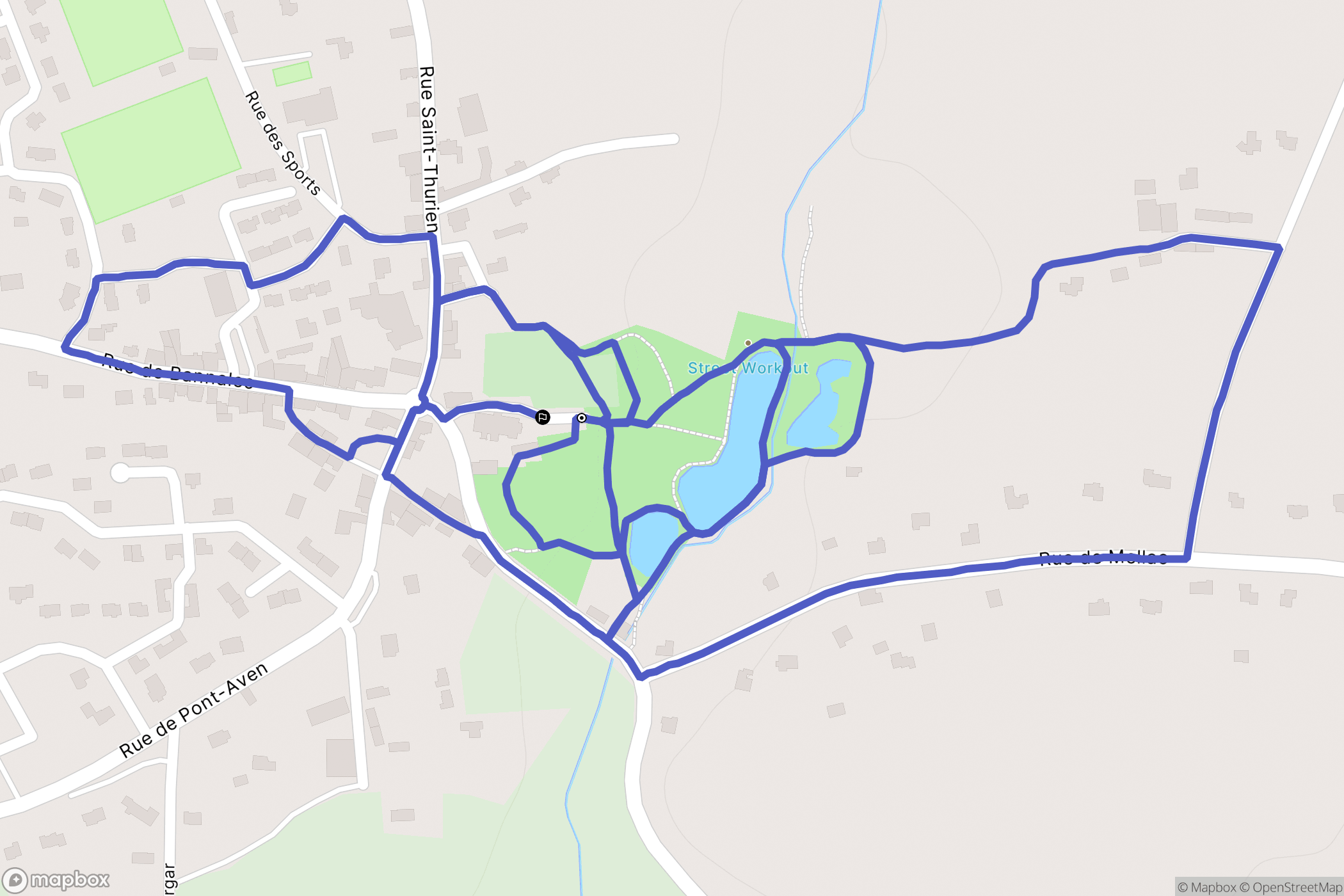 Le Trévoux : carte du parcours de randonnée - France