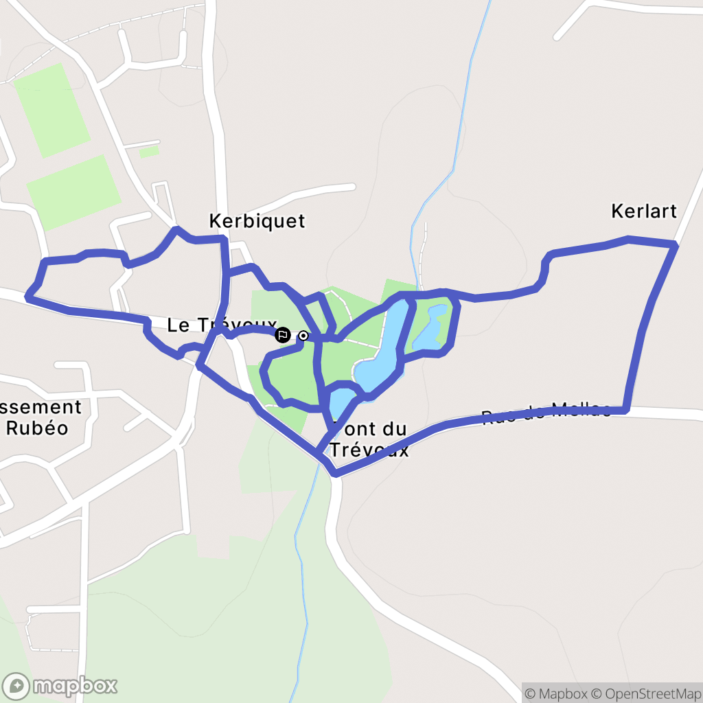 Le Trévoux : carte du parcours de randonnée - France
