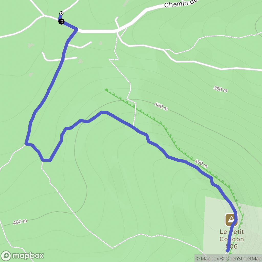 Solliès-Ville : carte du parcours de randonnée - France