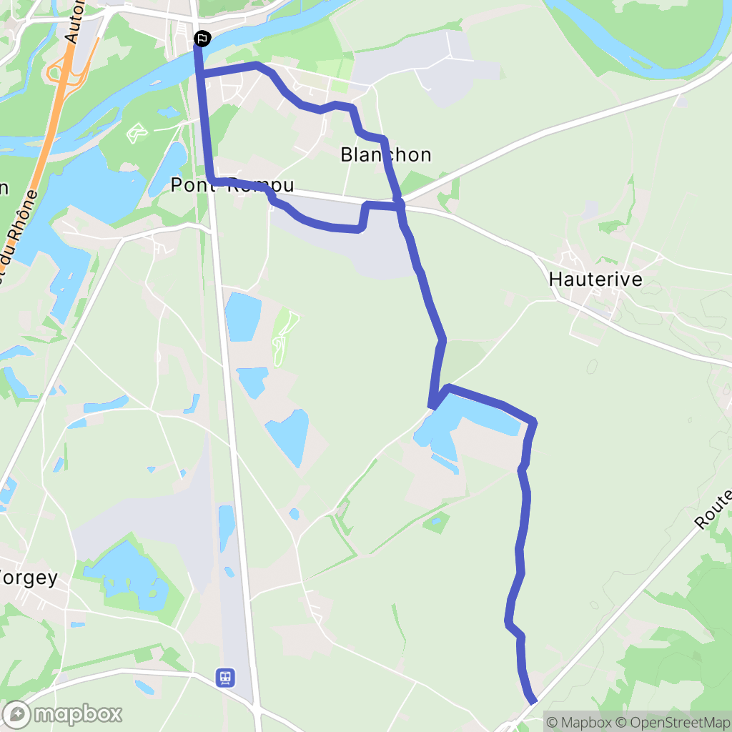 Pont-d'Ain : carte du parcours de randonnée - France