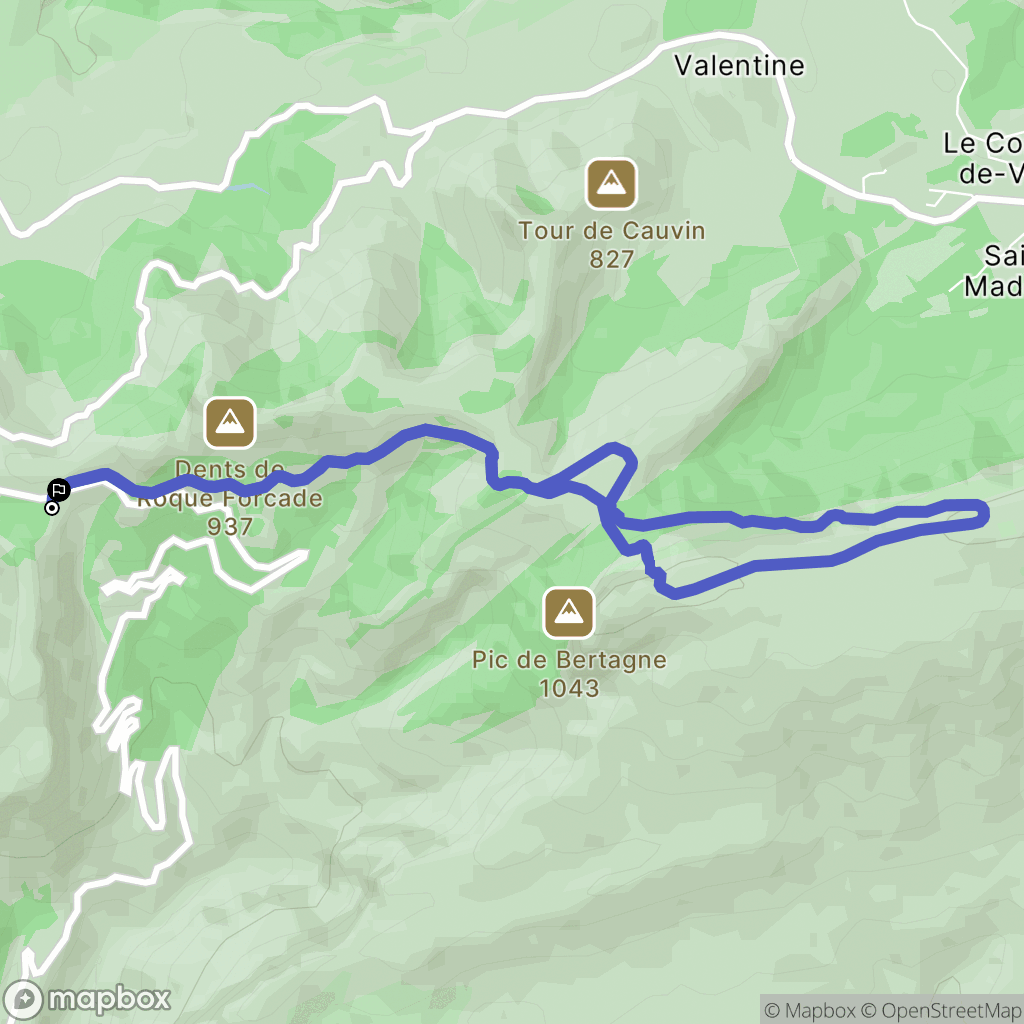 Gémenos : carte du parcours de randonnée - France