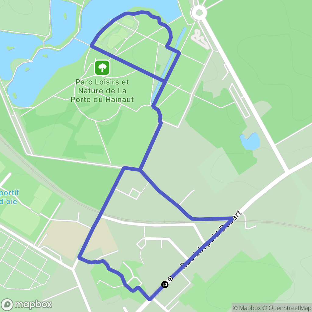 Raismes : carte du parcours de randonnée - France