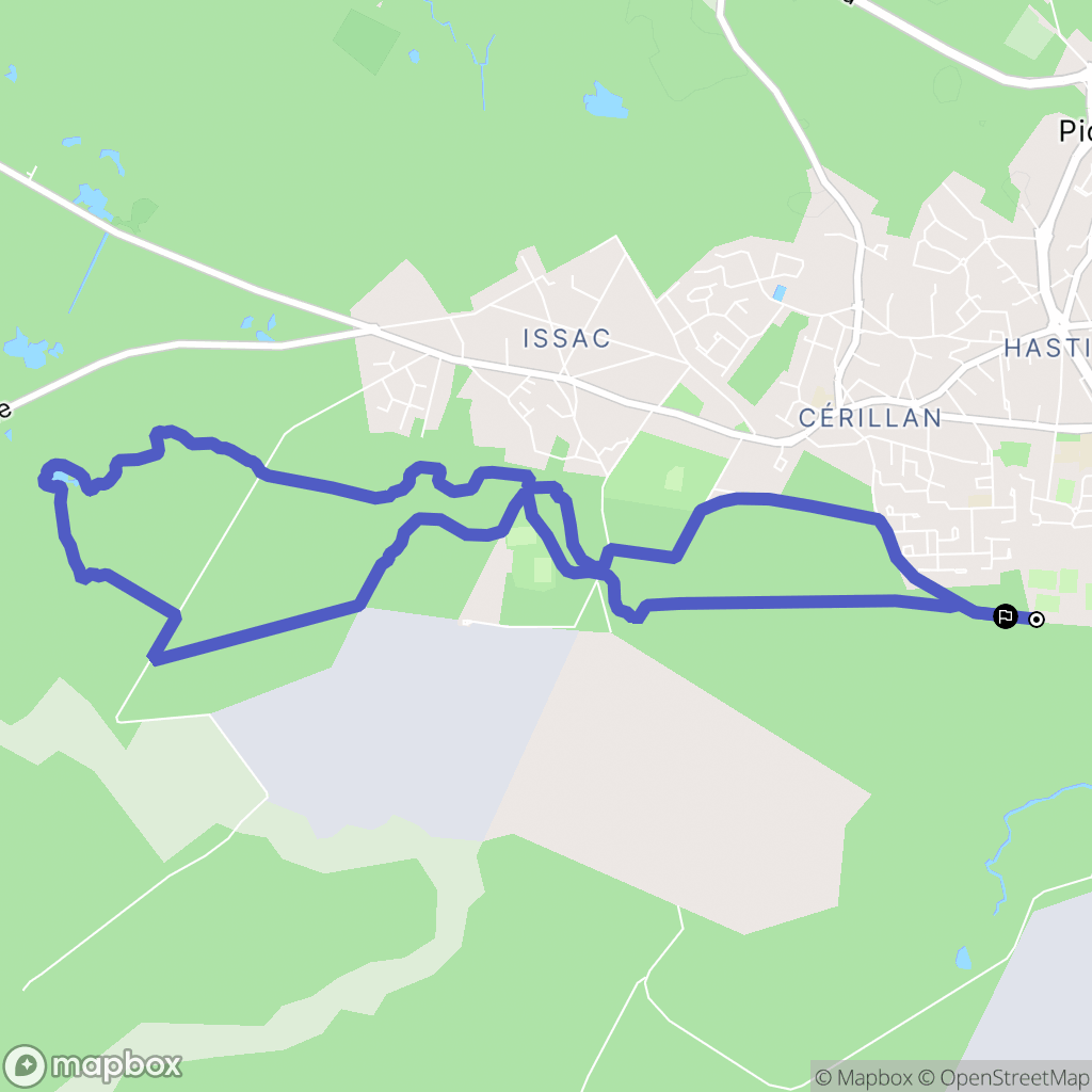 Saint-Médard-en-Jalles : carte du parcours de randonnée - France