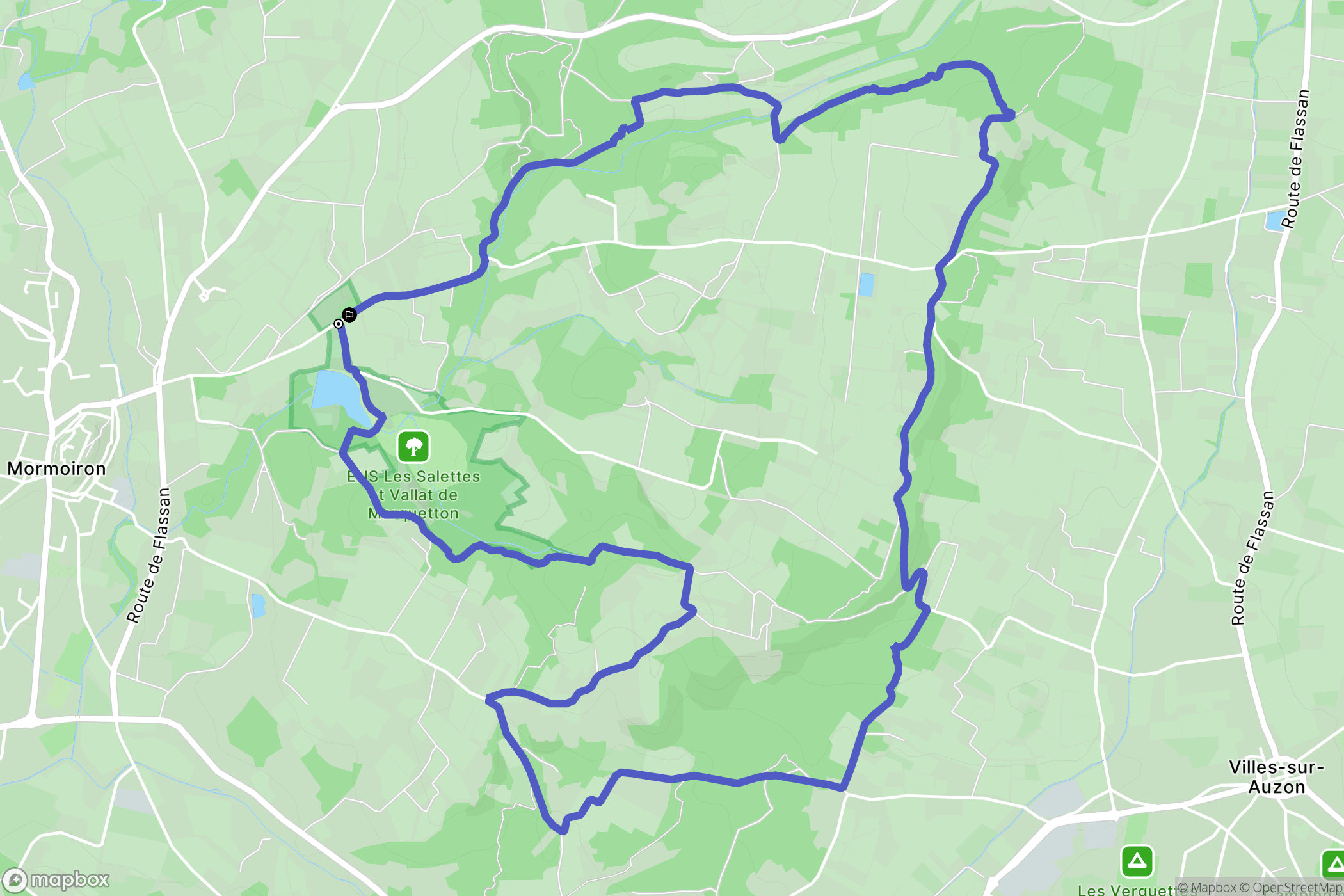 Mormoiron : carte du parcours de randonnée - France