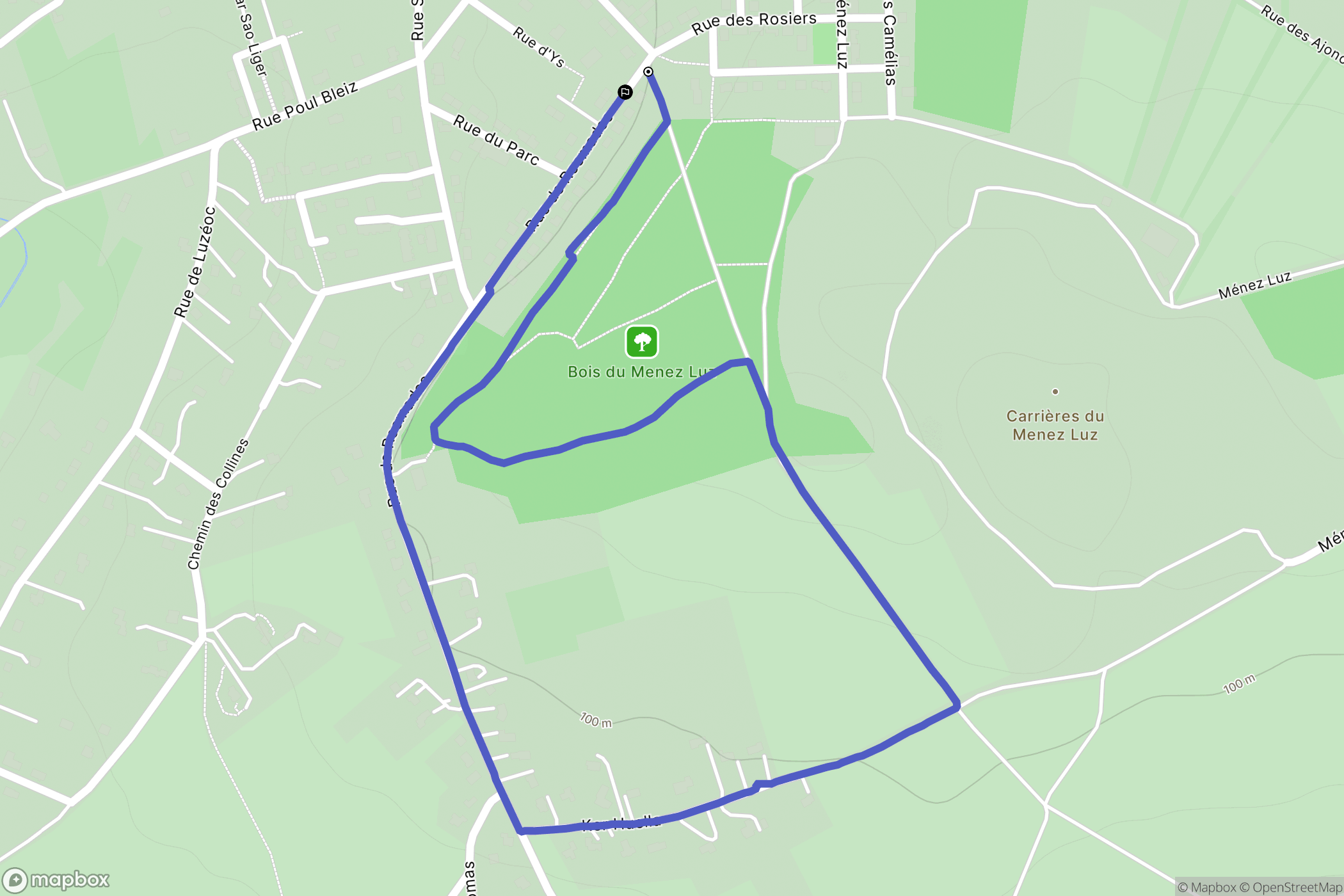 Telgruc-sur-Mer : carte du parcours de randonnée - France