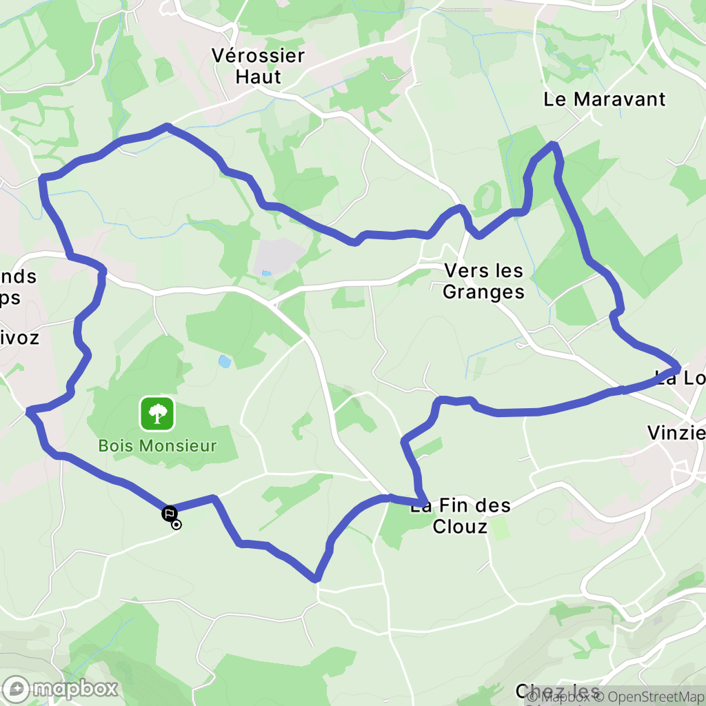 Féternes : carte du parcours de randonnée - France