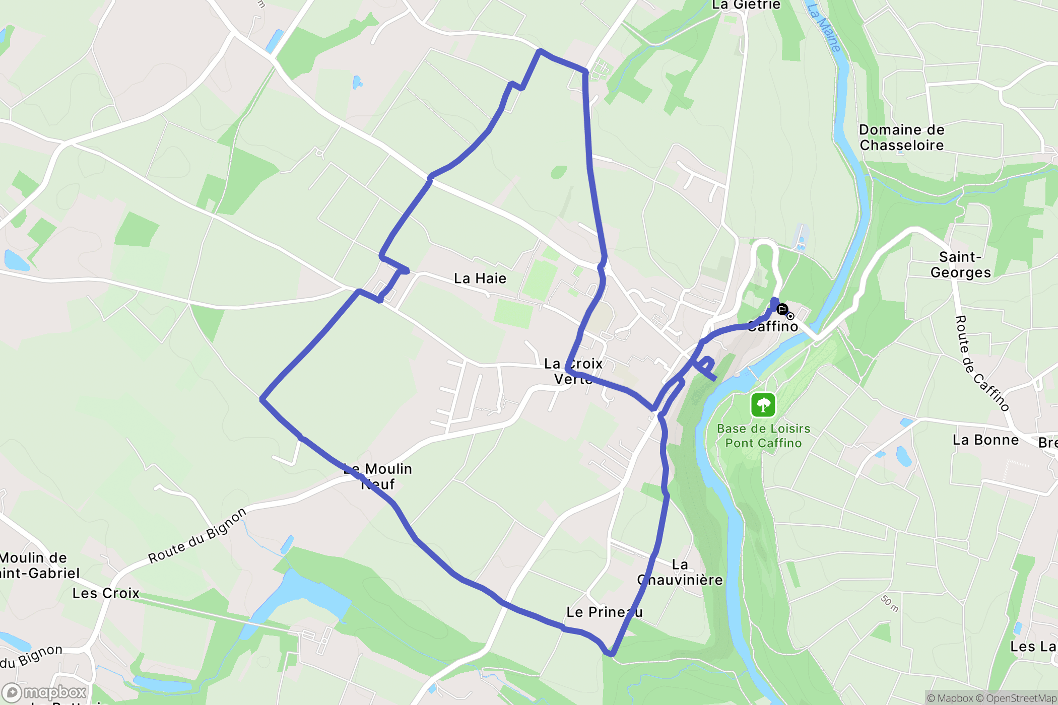Château-Thébaud : carte du parcours de randonnée - France