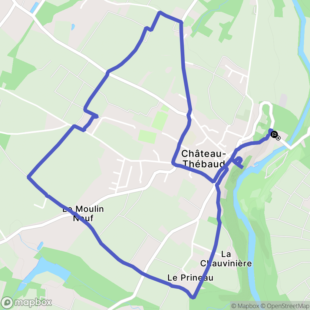 Château-Thébaud : carte du parcours de randonnée - France
