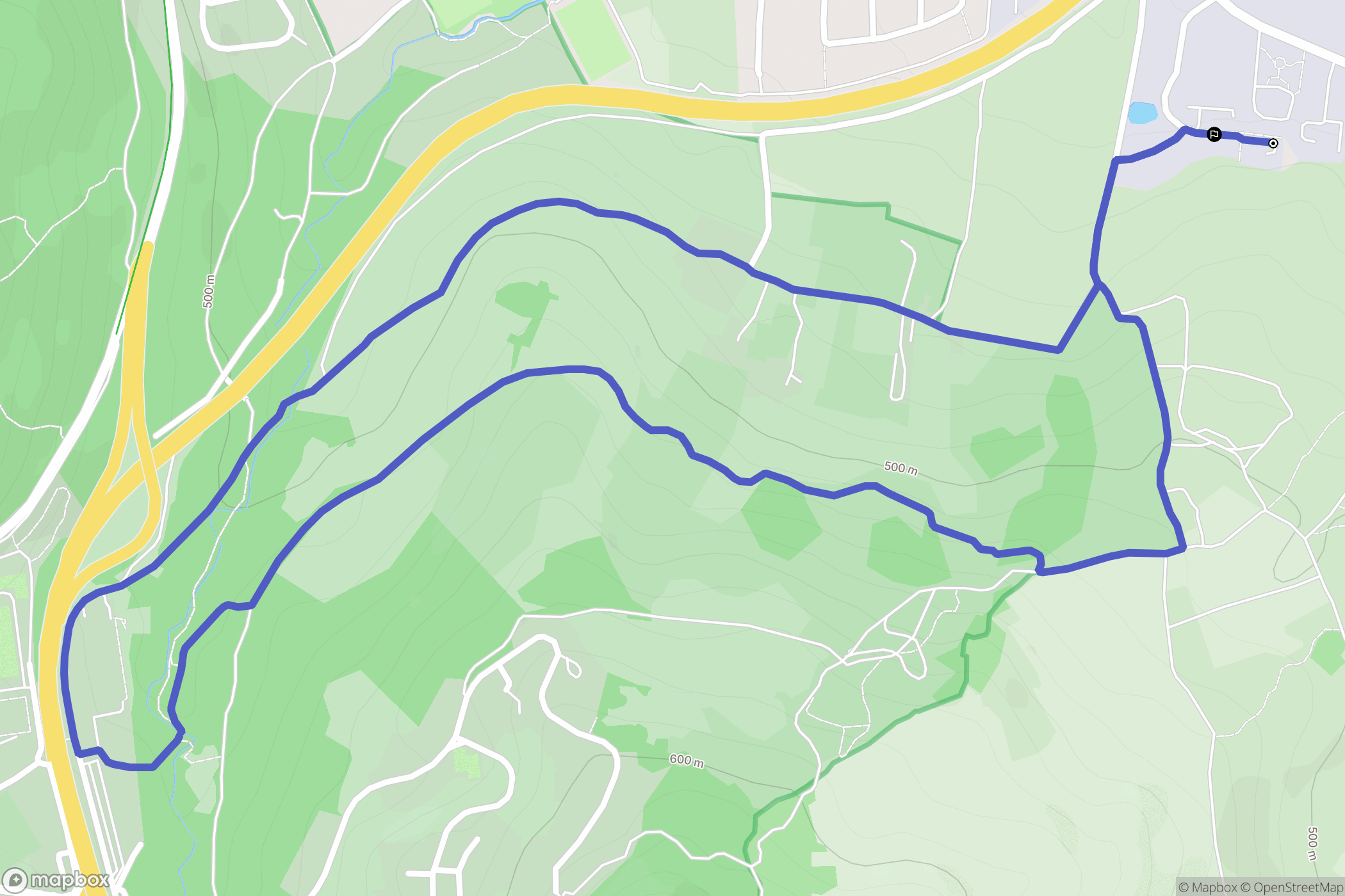 Romagnat : carte du parcours de randonnée - France
