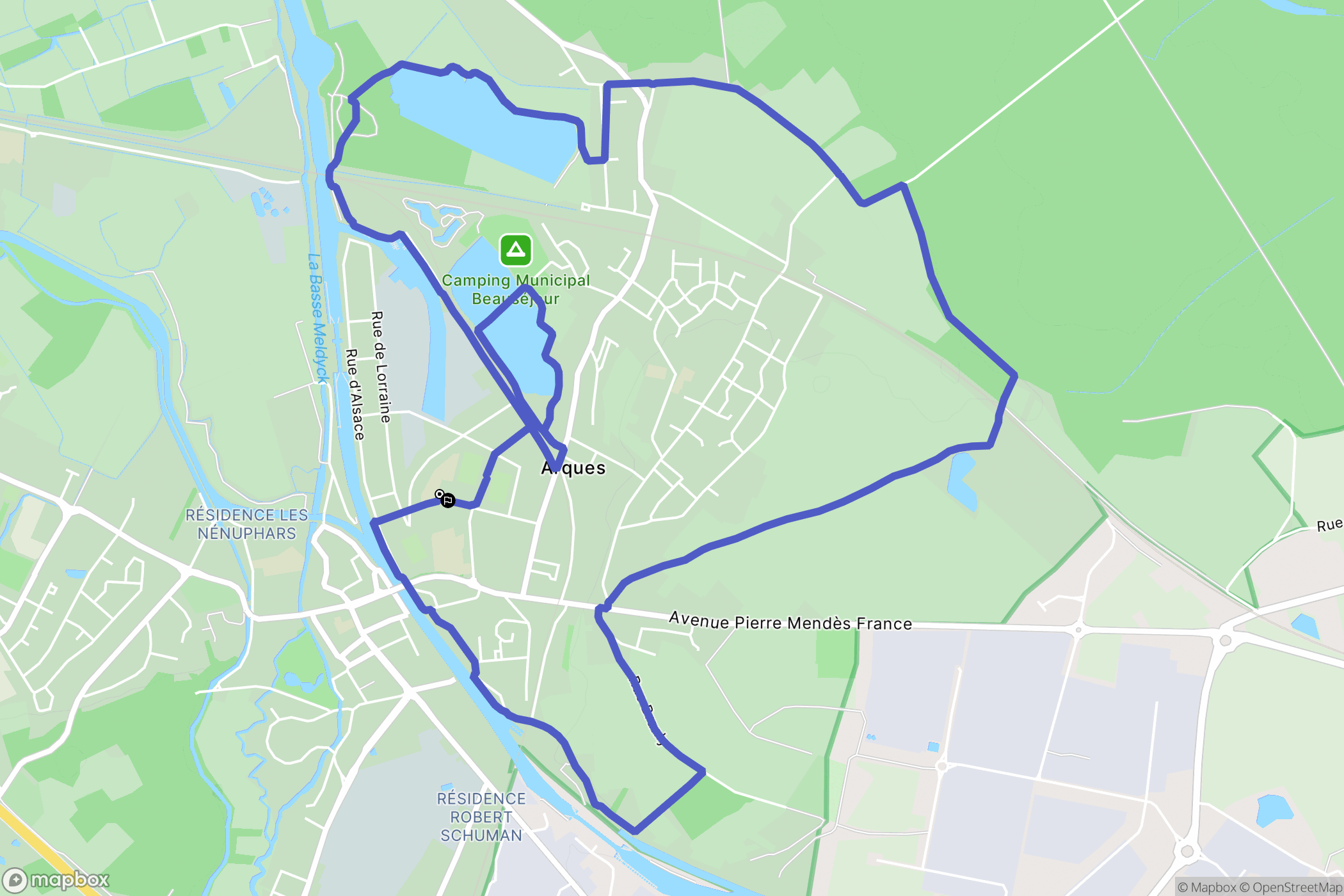 Arques : carte du parcours de randonnée - France