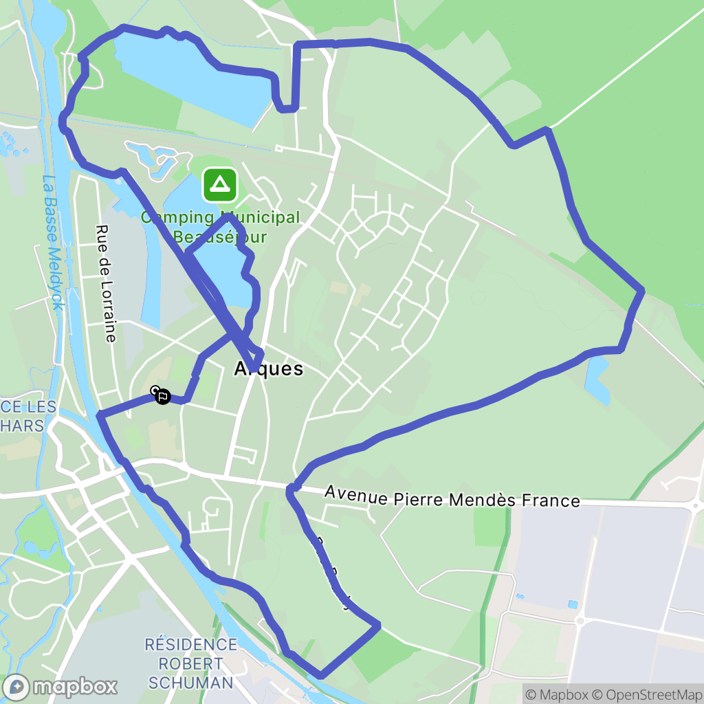 Arques : carte du parcours de randonnée - France