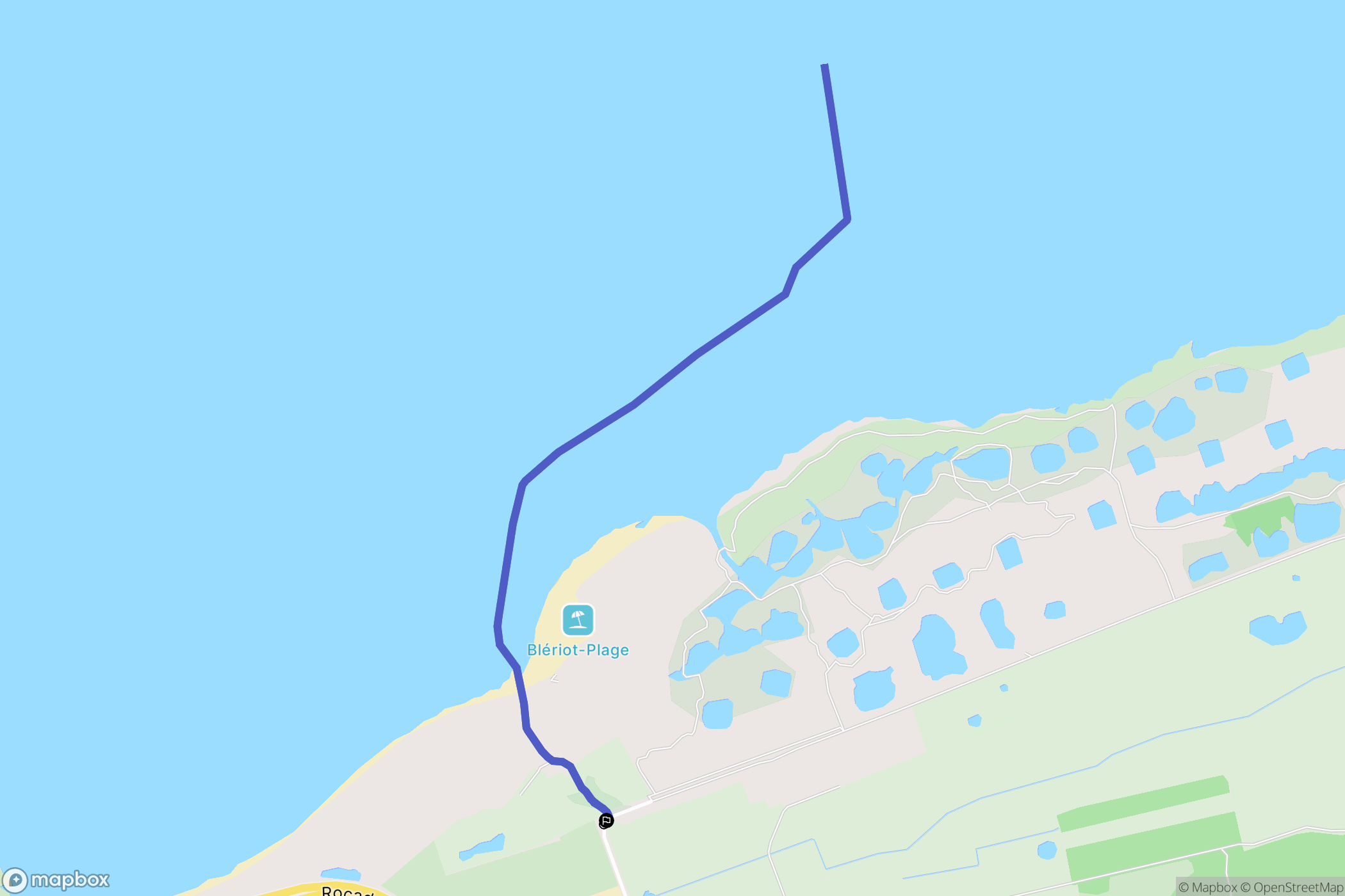 Calais : carte du parcours de randonnée - France