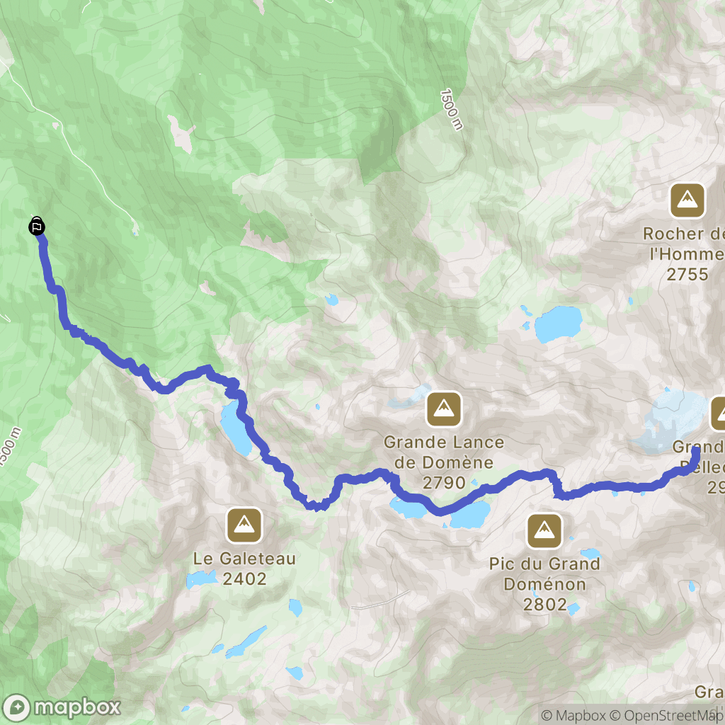 Revel : carte du parcours de randonnée - France