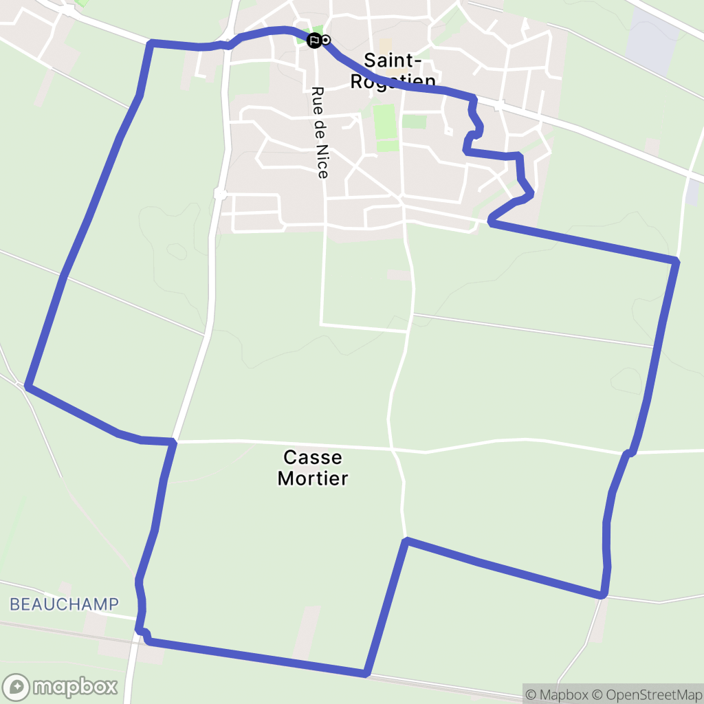 Saint-Rogatien : carte du parcours de randonnée - France