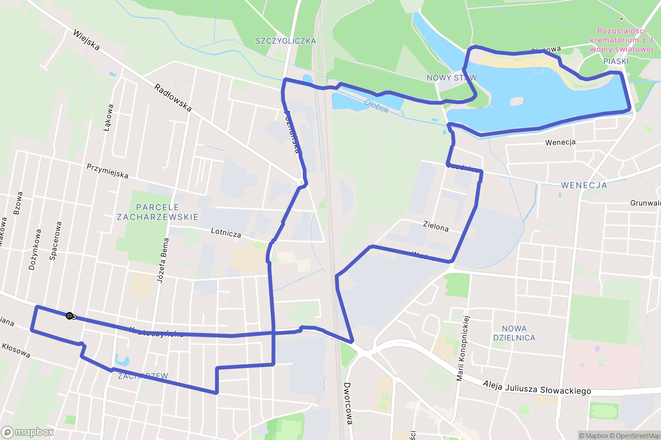 Ostrów Wielkopolski: mapa trasy - Poland