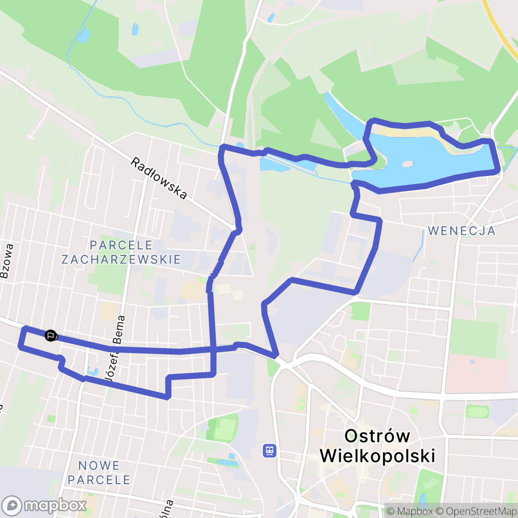 Ostrów Wielkopolski: mapa trasy - Poland